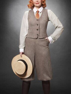 Vecona Vintage Tweed Wool Balloon High Waisted Knickerbockers / Bloomers / Pants